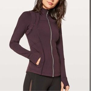 Lululemon Define Jacket Wing Mesh Black Cherry Size 10